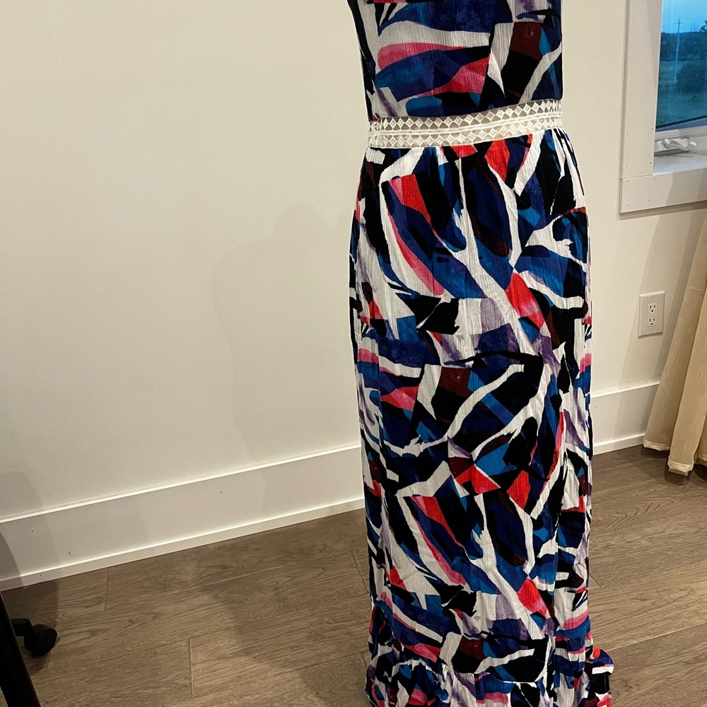 Multicolor Abstract Maxi Dress